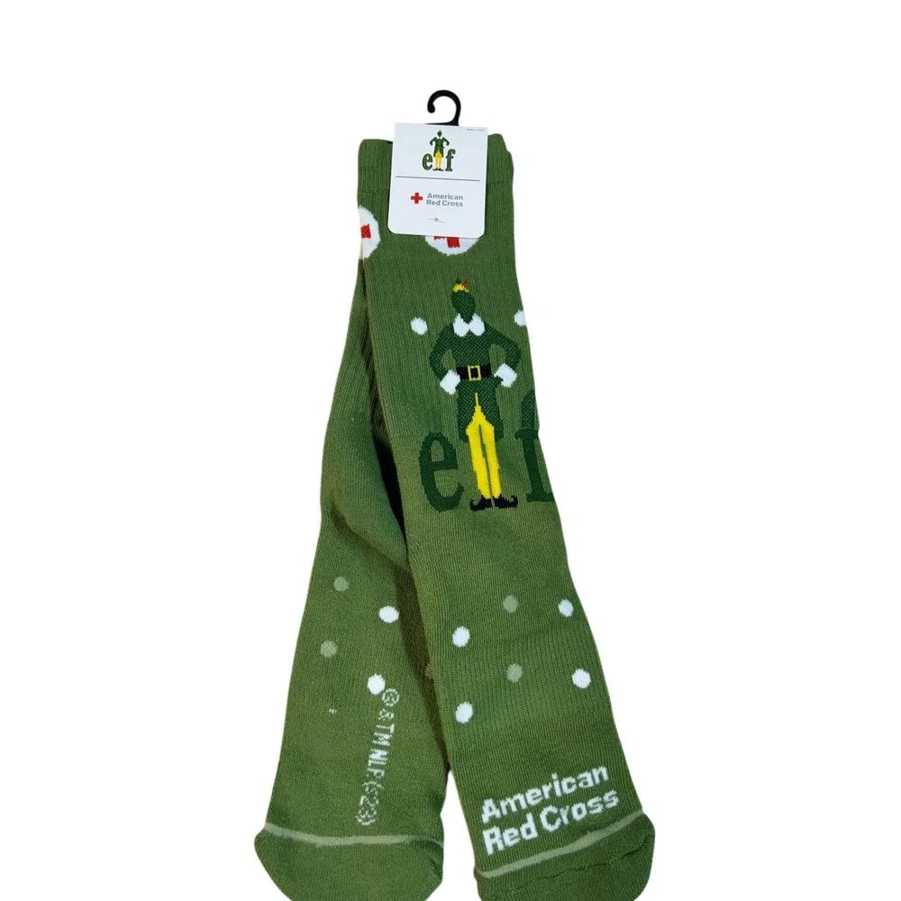Bioworld Elf Movie American Red Cross Green Crew‎ Socks Buddy the Elf 2023 NEW